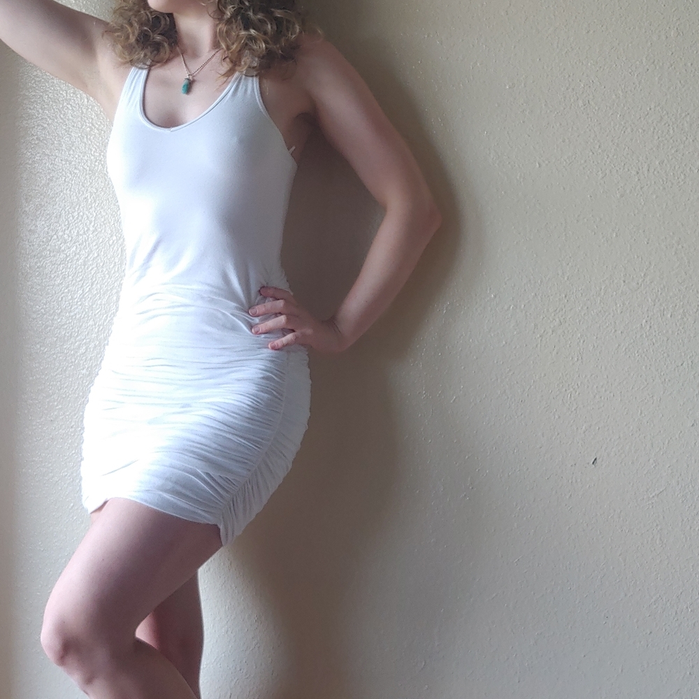 Express white tank dress